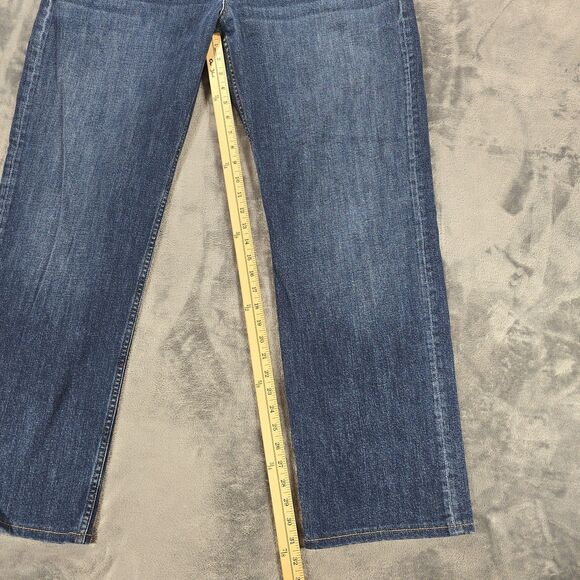7 For All Mankind Austyn Jeans Mens 40x32 Relaxed Straight Dark Wash Stretch - Picture 9 of 10